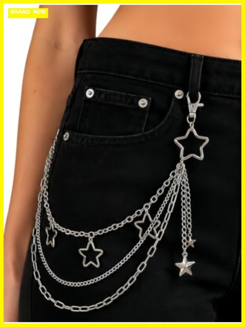 Layered Star Pants Chain Punk Belt Chain for Women Jeans Metal Body Chain